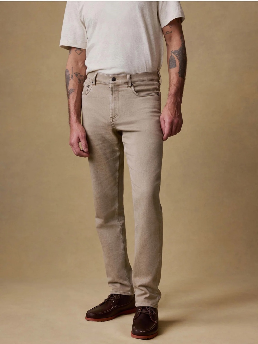 Faherty Stretch Terry 5-Pocket Pant - Desert Khaki